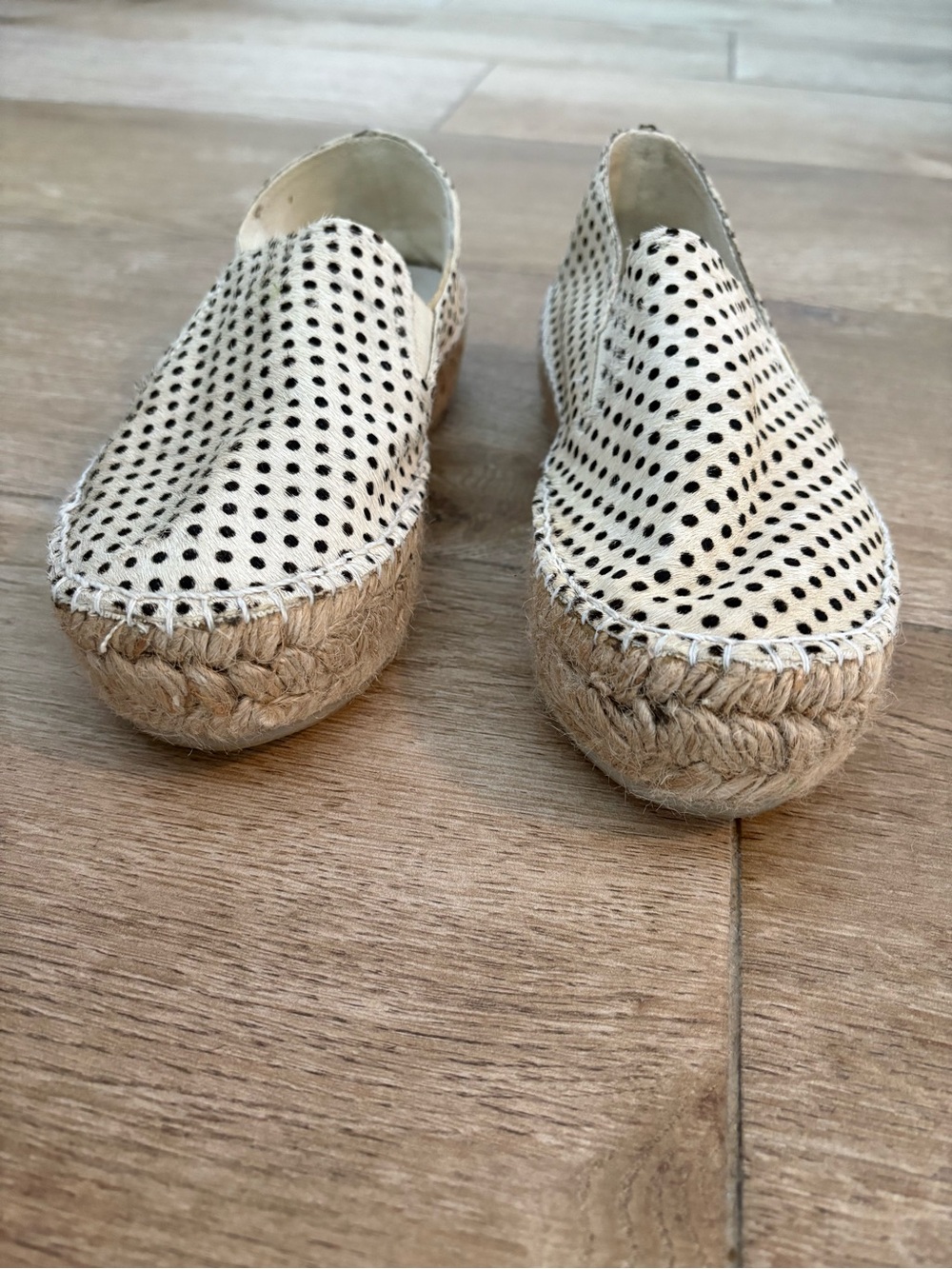 Prune Polka Dot Espadrilles - slip on